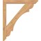 Ekena Millwork Olympic Slat Smooth Bracket w/ Offset Brace, Western Red Cedar, 5 1/2"W x 38"D x 44"H BKT0604X38X44OLY06SWR - alternate 3